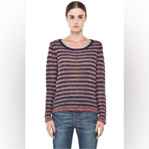 Rag & Bone Striped Wool Pullover Sweater, Size M